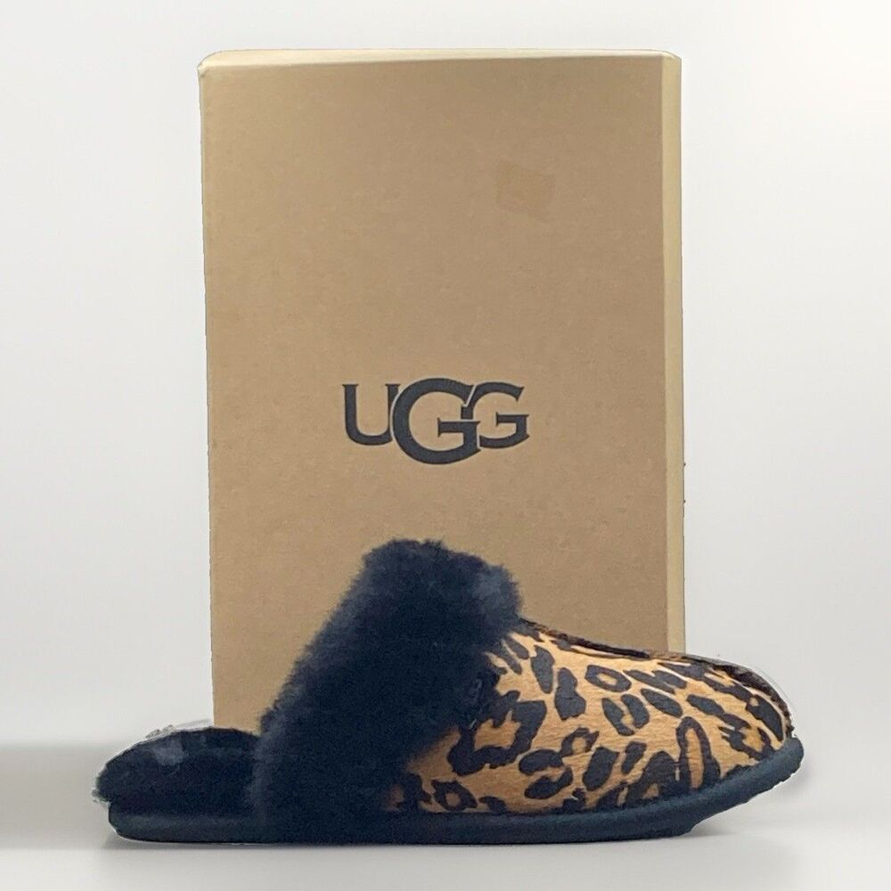 UGG Scuffette II Panther Print Amphora Shearling Slippers Us 9 UK 7 EU 40